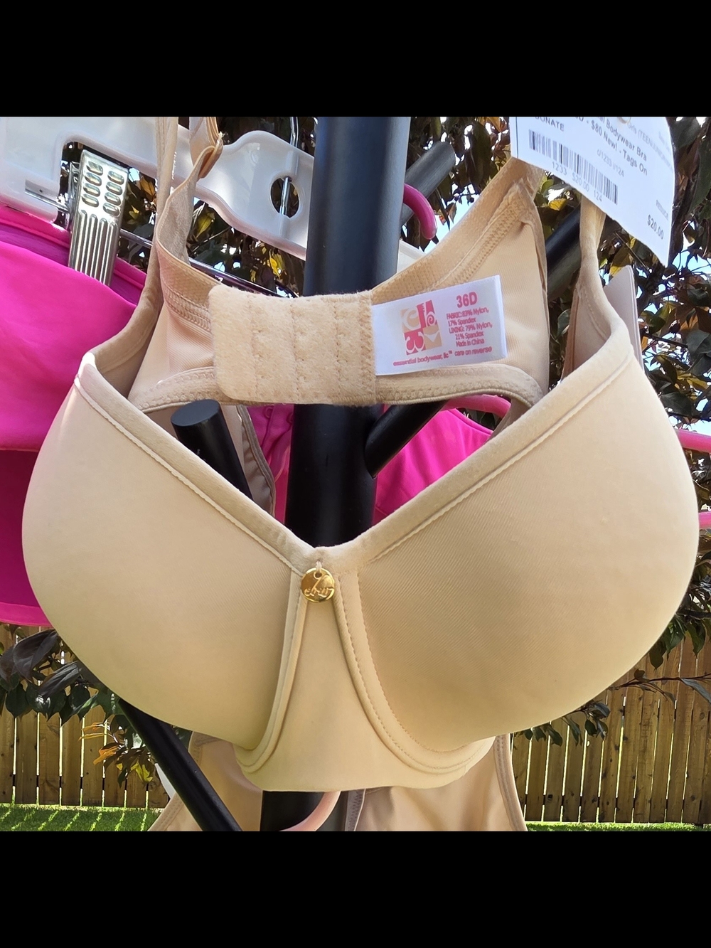 Brand New! Retails For $80 Essential Bodywear T-shirt Bra 36D